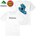 【Lサイズ ラスト1点】エメリカ EMERICA x SANTA CRUZ SCREAMING TEE(ホワイト 白 WHITE)エメリカTシャツ EMERICATシャツ エメリカ半袖 EMERICA半袖 サンタクルーズコラボ SANTACRUZコラボ