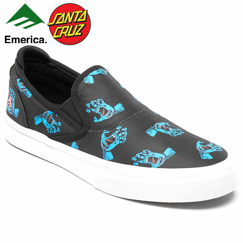 エメリカ EMERICA WINO G6 SLIP-ON x SANTA CRUZ(BLUE/BLACK/WHITE)エメリカスリッポン EMERICAスリッポン エメリカスニーカー EMERICAスニーカー エメリカシューズ EMERICAシューズ エメリカ靴 EMERICA靴 サンタクルーズコラボ SANTACRUZコラボ