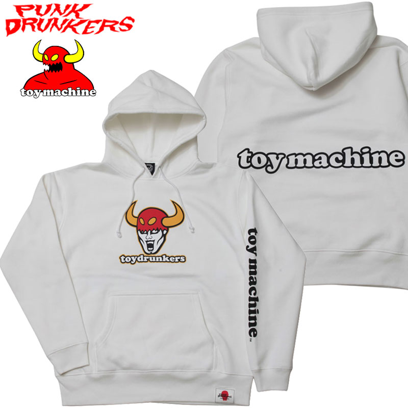 gC}V[ TOY MACHINE TOY DRUNKERS SWEAT PARKA(zCg  WHITE)gC}V[p[J TOY MACHINEp[J pNhJ[YR{ PUNK DRUNKERSR{