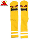 【ラスト1点】【US】トイマシーン TOY MACHINE MONSTER SOCK(MUSTARD)TOY MACHINEソックス トイマシーンソックス TOY MACHINE靴下 トイマシーン靴下 TOY MACHINE靴くつ下 トイマシーンくつ下 TOY MACHINEグッズ トイマシーングッズ 1