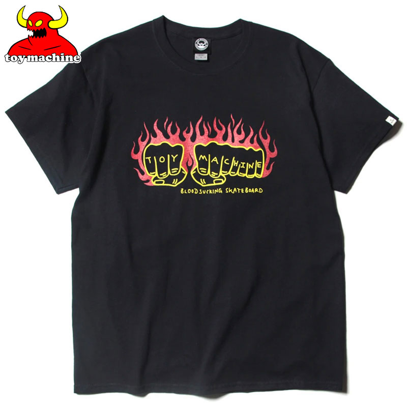 gC}V[ TOY MACHINE FIST FLAME LOGO TEE(ubN  BLACK)gC}V[TVc TOY MACHINETVc gC}V[ TOY MACHINE