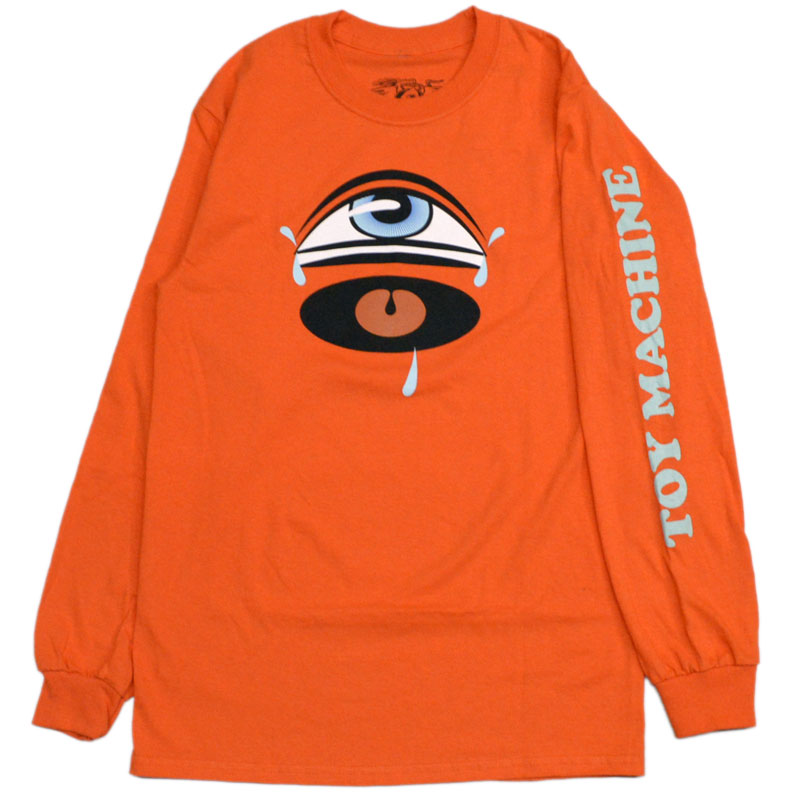 【US】トイマシーン TOY MACHINE CRY SECT LONG SLEEVE(オレンジ ORANGE)トイマシーンロンT TOY MACHINEロンT トイマシーン長袖 TOY MACHINE長袖 ロングTシャツ LONGSLEEVE ロングスリーブ