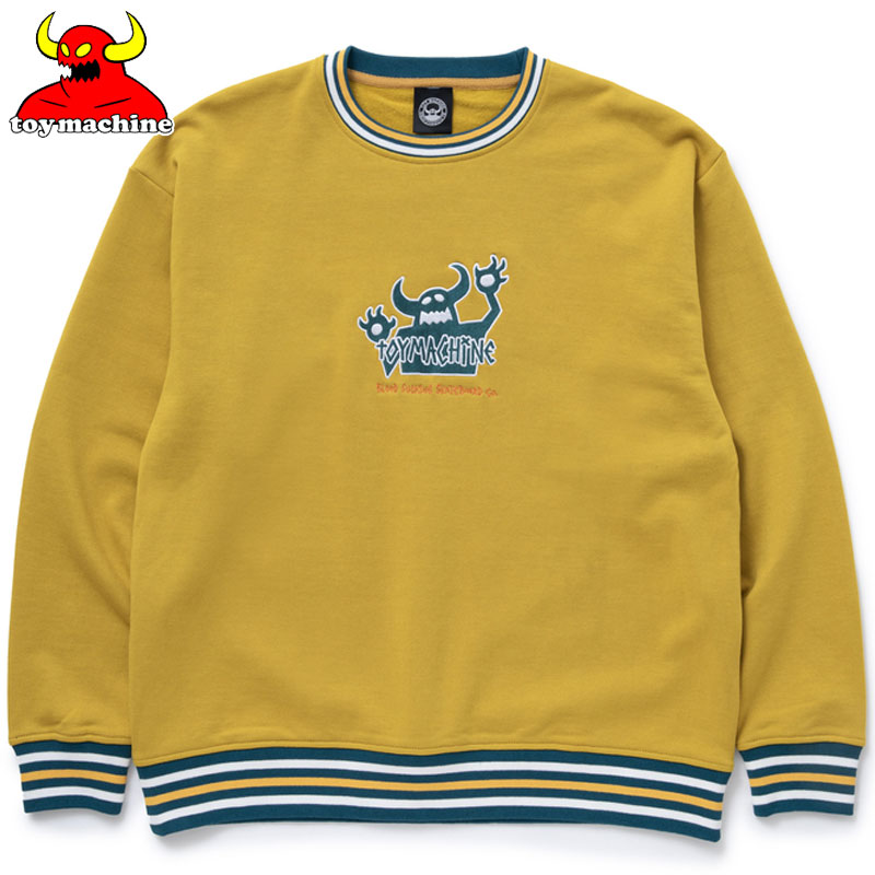  gC}V[ TOY MACHINE OG MONSTER RIB LINE SWEAT CREW NECK(MUSTARD)gC}V[XEFbg TOY MACHINEXEFbg gC}V[ TOY MACHINE