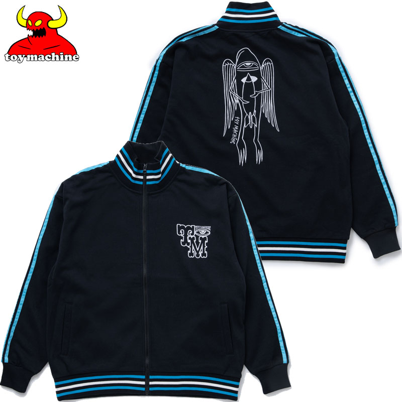 【XLサイズ ラスト1点】送料無料 トイマシーン TOY MACHINE ROCKET SECT RIB LINE SWEAT TRACK JACKET(ブラック 黒 BLACK)トイマシーントラックジャケット TOY MACHINEトラックジャケット ジャケット