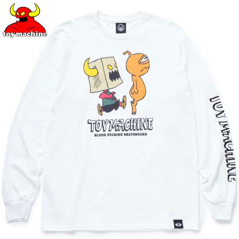 ȥޥ TOY MACHINE  sKetChboOok3 SECT&TOYMONSTER LONG TEE(ۥ磻  WHITE)ȥޥT TOY MACHINET ȥޥƥ TOY MACHINEƥ LONGSLEEVE 󥰥꡼ sKetChboOok3