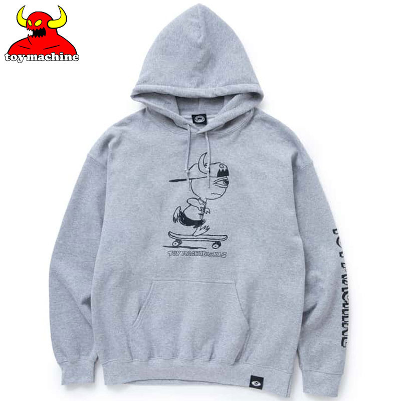 送料無料 トイマシーン TOY MACHINE × sKetChboOok3 SECT CRUISING SWEAT PARKA(グレー MIX GRAY)トイマシーンパーカ TOY MACHINEパーカ トイマシーンスウェット TOY MACHINEスウェット プルオーバーフーディ sKetChboOok3コラボ