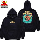 送料無料 トイマシーン TOY MACHINE x HIROTTON HIROTTON MONSTER HOODY(ブラック 黒 BLACK)トイマシーンパーカ　TOY MACHINEパーカ トイマシーンスウェット　TOY MACHINEスウェット プルオーバーフーディ ヒロットンコラボ