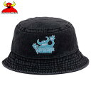 【予約受付】トイマシーン TOY MACHINE OG MONSTER DENIM BUCKET HAT(ブラック 黒 BLACK)トイマシーンバケットハット TOY MACHINEバケットハット トイマシーンバケハ TOY MACHINEバケハ ハット 刺繍