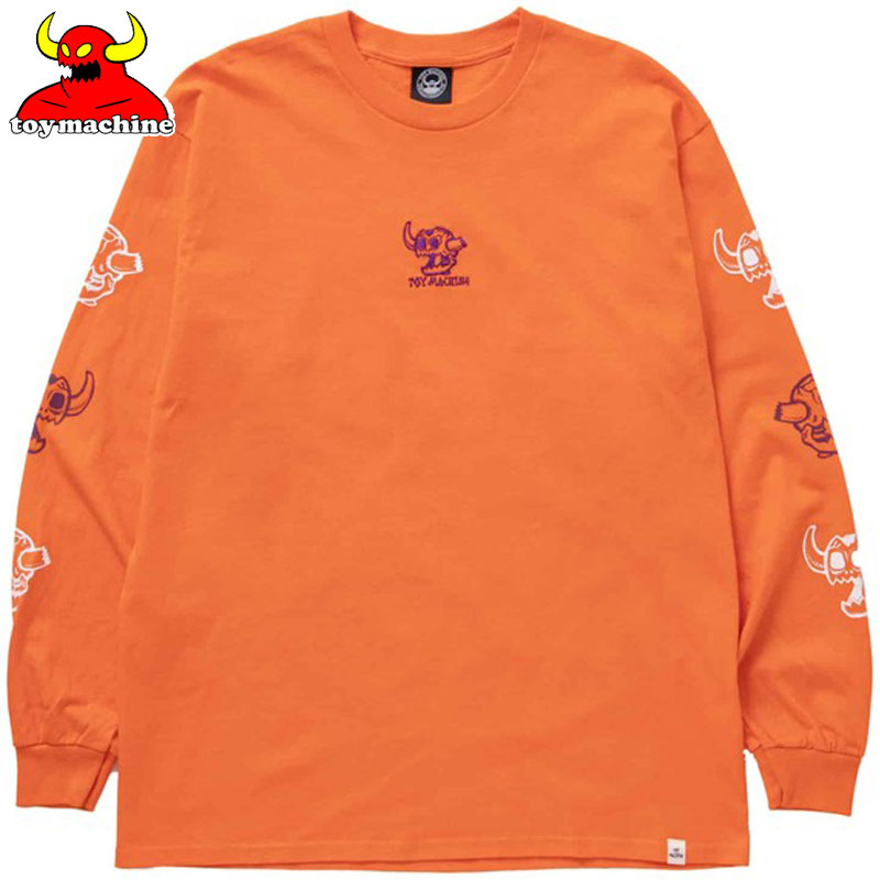 gC}V[ TOY MACHINE DEAD MONSTER EMBROIDERY LONG TEE(IW ORANGE)gC}V[T TOY MACHINET gC}V[eB[ TOY MACHINEeB[ LONGSLEEVE OX[u