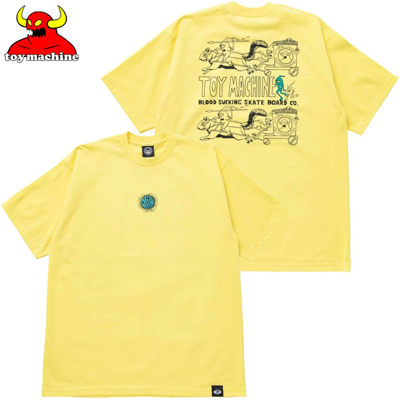 【XLサイズ ラスト1点】トイマシーン TOY MACHINE HEAVY WEIGHT TALLY HO SS TEE(イエロー YELLOW)TOY MACHINETシャツ トイマシーンTシャツ TOY MACHINEティーシャツ トイマシーンティーシャツ ヘビーウエイト