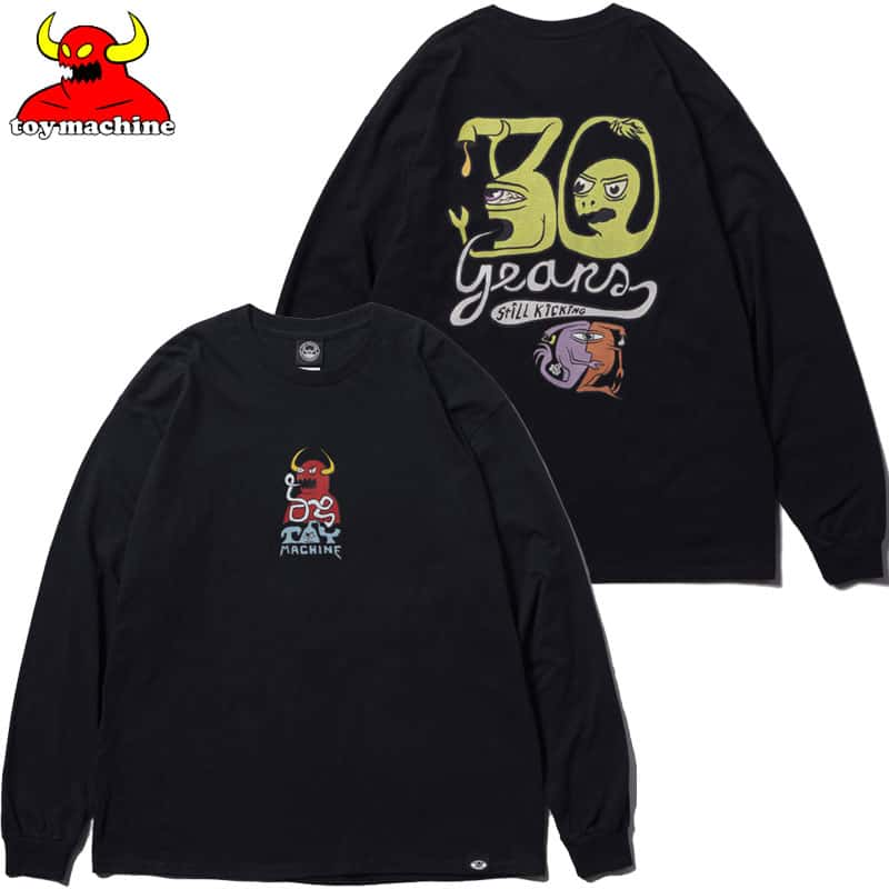 トイマシーン TOY MACHINE 30 YEARS ANNIVERSARY LONG TEE(ブラック 黒 BLACK)トイマシーンロンT TOY MACHINEロンT トイマシーンロンティー TOY MACHINEロンティー LONGSLEEVE ロングスリーブ 30周年 アニバーサリー