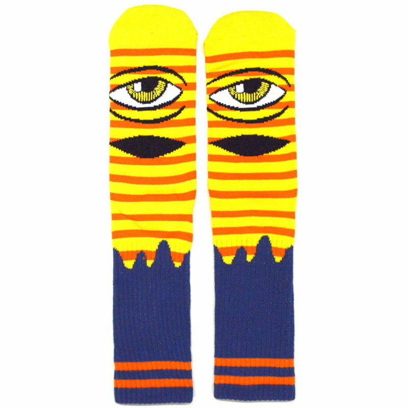 トイマシーン TOY MACHINE TM SECT EYE STRIPE SOCKS(YELLOW/NAVY)TOY MACHINEソックス トイマシーンソックス TOY MACHINE靴下 トイマシーン靴下 TOY MACHINE靴くつ下 トイマシーンくつ下 TOY MACHINEグッズ トイマシーングッズ