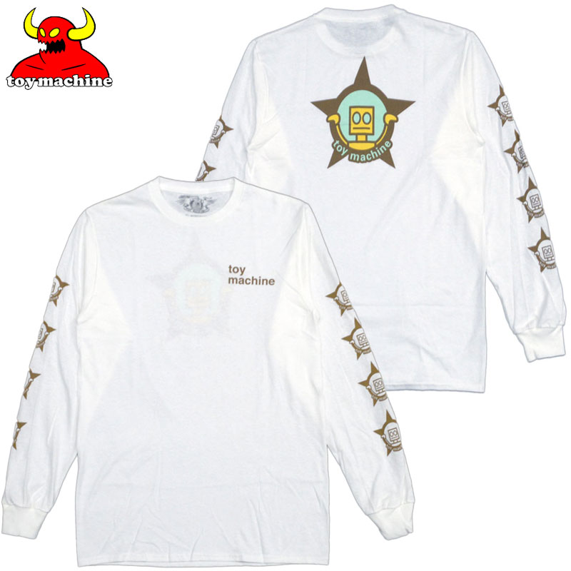 yUSzgC}V[ TOY MACHINE ROBOT STAR LONG SLEEVE(zCg  WHITE)gC}V[T TOY MACHINET gC}V[ TOY MACHINE OTVc LONGSLEEVE OX[u