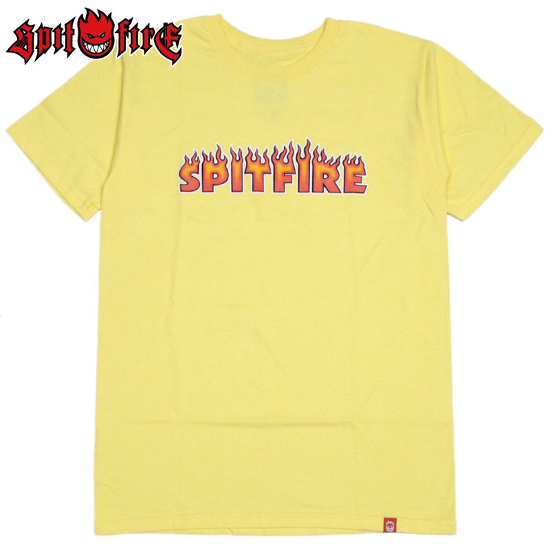 Xsbgt@C[EB[ SPITFIRE WHEELS FLASH FIRE TEE(CG[  YELLOW)Xsbgt@CATVc SPIT FIRETVc Xsbgt@CA SPIT FIRE