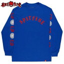 スピットファイヤーウィール SPITFIRE WHEELS OLD E COMBO SLEEVE LONGSLEEVE TEE(ブルー 青 ROYAL)スピットファイアロンT SPIT FIREロンT スピットファイアロングTシャツ SPIT FIREロングTシャツ スピットファイアロングスリーブ