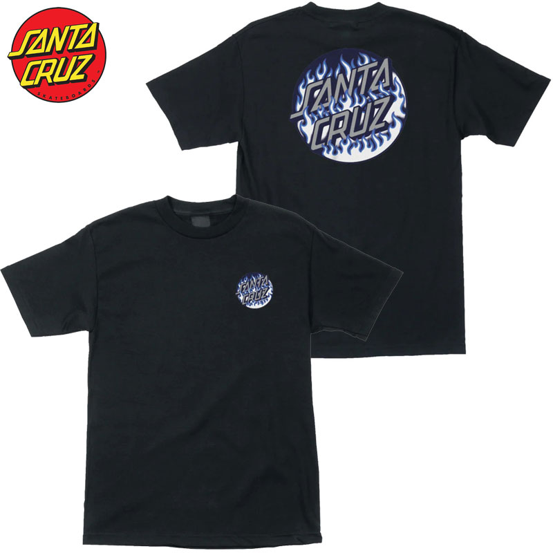 サンタクルーズ SANTA CRUZ BLAZE DOT TEE(ブラック 黒 BLACK)サンタクルーズTシャツ SANTA CRUZ Tシャツ サンタクルーズティーシャツ SANTA CRUZティーシャツ