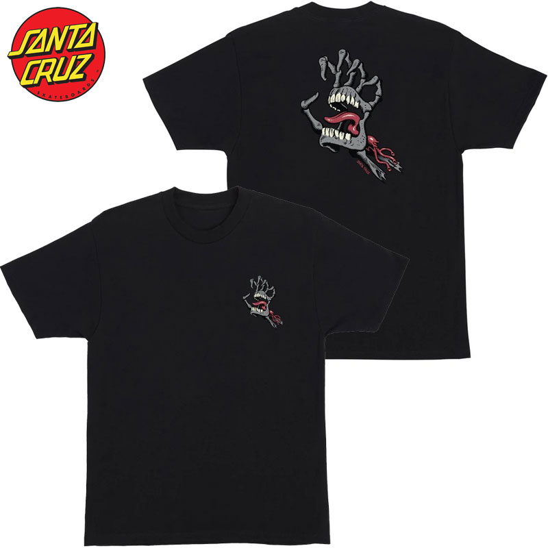 T^N[Y SANTA CRUZ BONE HAND CRUZ S/S REGULAR T-SHIRT(ubN  BLACK)T^N[YTVc SANTA CRUZ TVc T^N[Y SANTA CRUZ