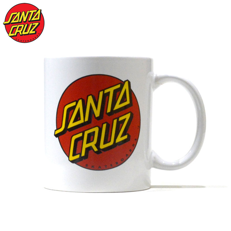 サンタクルーズ SANTA CRUZ CLASSIC DOT MUG(ホワイト 白 WHITE)サンタマグカップ SANTACRUZマグカップ サンタクコップ SANTACRUZコップ サンタグッズ SANTACRUZグッズ