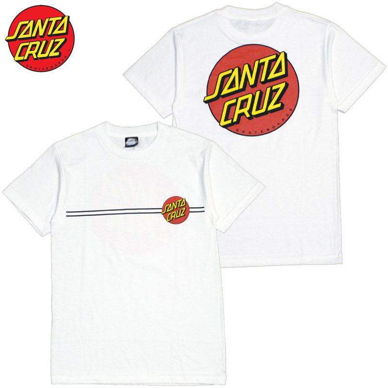 T^N[Y SANTA CRUZ CLASSIC DOT TEE(zCg  WHITE)T^N[YTVc SANTA CRUZ TVc T^N[Y SANTA CRUZ