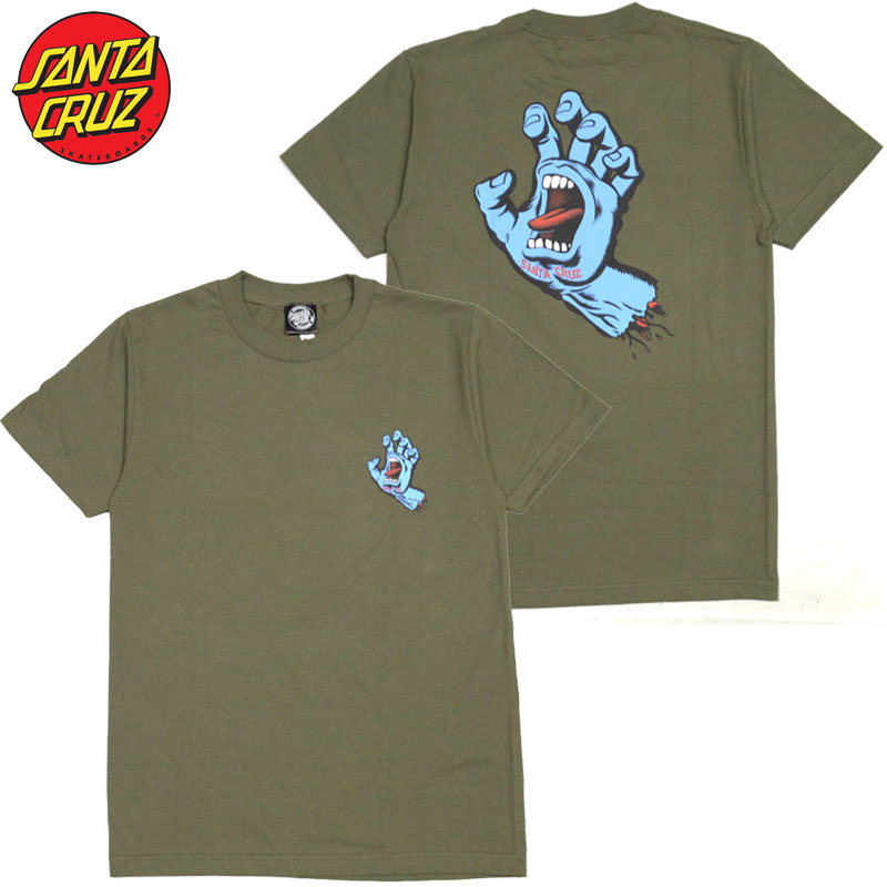 T^N[Y SANTA CRUZ SCREAMING HAND TEE(O[  MILITRY GREEN)T^N[YTVc SANTA CRUZ TVc T^N[Y SANTA CRUZ