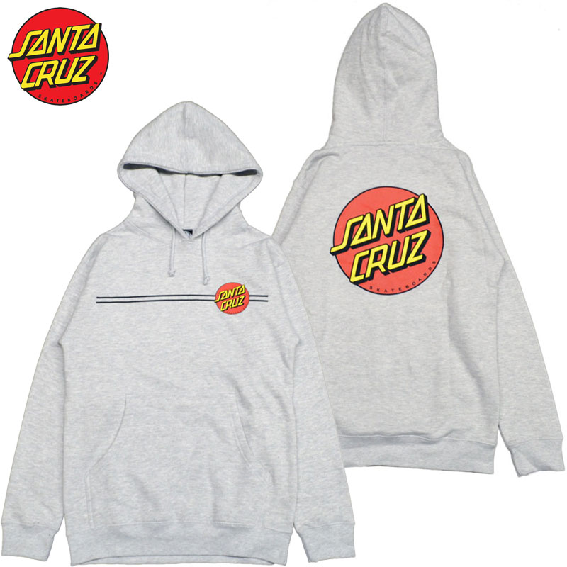 ySTCY Xg1_zT^N[Y SANTA CRUZ CLASSIC DOT PULLOVER HOOD(O[ GREY HEATHER)T^p[J SANTACRUZp[J T^vI[o[ SANTACRUZvI[o[