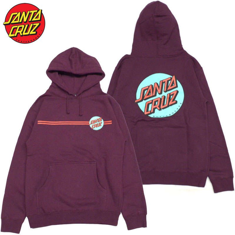 サンタクルーズ SANTA CRUZ OTHER DOT PULLOVER HOOD(MAROON)サンタパーカ SANTACRUZパーカ サンタプルオーバー SANTACRUZプルオーバー