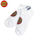 サンタクルーズ SANTA CRUZ CLASSIC DOT ANKLE SOCKS(ホワイト 白 WHITE)サンタクルーズソックス SANTA CRUZソックス サンタクルーズ靴下 SANTA CRUZ靴下 サンタクルーズグッズ SANTA CRUZグッズ