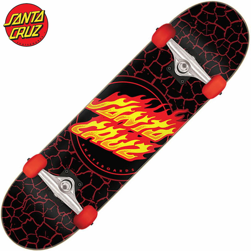 サンタクルーズ SANTA CRUZ FLAME DOT FULL COMPLETE DECK(ブラック 黒 BLACK)サンタクルーズデッキ SANTA CRUZデッキ サンタクルーズスケートボード SANTA CRUZスケートボード デッキ スケボー コンプリートデッキ