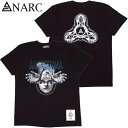 【Sサイズ ラスト1点】アナーク ANARC Thinker TEE(ブラック 黒 BLACK/BLUE)アナークTシャツ ANARCTシャツ アナーク半袖 ANARC半袖 ロゴ LOGO.