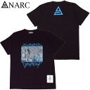 アナーク ANARC DELUSION TEE(ブラック 黒 BLACK/BLUE)アナークTシャツ ANARCTシャツ アナーク半袖 ANARC半袖 ロゴ LOGO