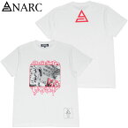アナーク ANARC DELUSION TEE(ホワイト 白 WHITE/PINK)アナークTシャツ ANARCTシャツ アナーク半袖 ANARC半袖 ロゴ LOGO