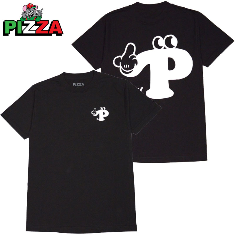 ピザスケートボード PIZZA SKATEBOARDS WATCH YOUR STEP REMIX TEE(ブラック 黒 BLACK)ピザスケートボードTシャツ PIZZA SKATEBOARDSTシャツ ピザスケートボード半袖 PIZZA SKATEBOARDS半袖.