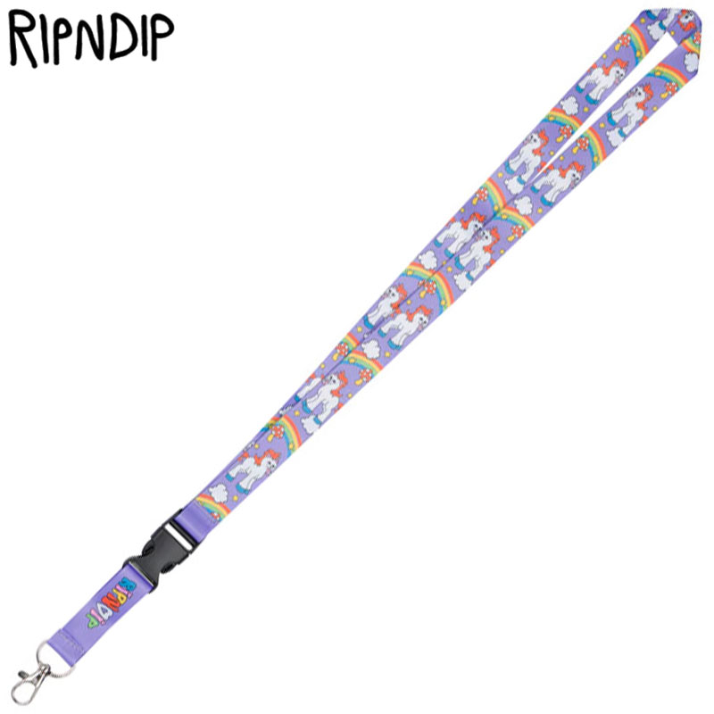 リップンディップ RIPNDIP TASTE THE RAINBOW LANYARD(ラベンダー 紫 LAVENDER)リップンディップネックストラップ RIPNDIPネックストラップ リッピンディップネックストラップ リップンディップストラップ RIPNDIPストラップ リッピンディップストラップ