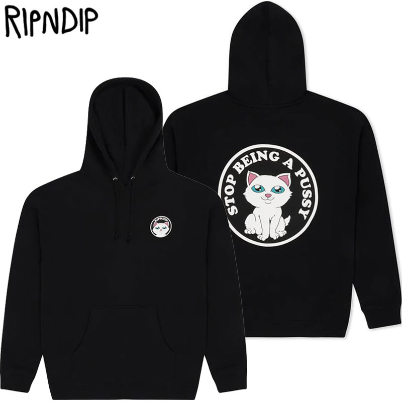  bvfBbv RIPNDIP STOP BEING A PUSSY HOODIE(ubN  BLACK)bvfBbvp[J RIPNDIPp[J bvfBbvvI[o[ bsfBbvt[fB[ RIPNDIPt[fB[