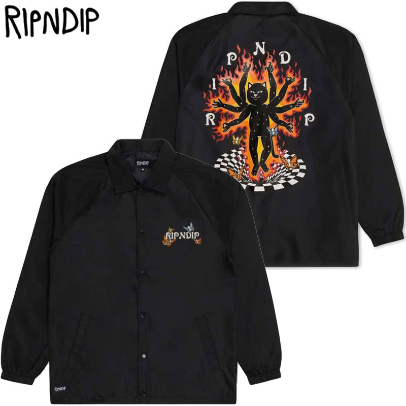 リップンディップ コーチジャケット メンズ 送料無料 リップンディップ RIPNDIP ILLUSION JERM COACHES JACKET(ブラック 黒 BLACK)リップンディップジャケット RIPNDIPジャケット リップンディップコーチジャケット RIPNDIPコーチジャケット