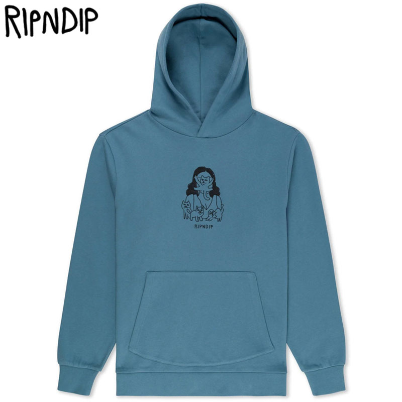  bvfBbv RIPNDIP CAT LADY HOODIE(u[ SLATE)bvfBbvp[J RIPNDIPp[J bvfBbvvI[o[ bsfBbvt[fB[ RIPNDIPt[fB[