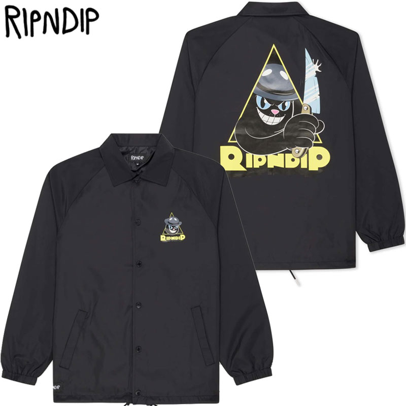 リップンディップ コーチジャケット メンズ 送料無料 リップンディップ RIPNDIP SLICE＆DICE COACHES JACKET(ブラック 黒 BLACK)リップンディップジャケット RIPNDIPジャケット リップンディップコーチジャケット RIPNDIPコーチジャケット アウター