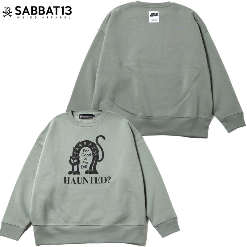 TogT[eB[ SABBAT13 BLACK CAT BIG SWEAT(O[ SMOKE GREEN)TogT[eB[XEFbg SABBAT13XEFbg