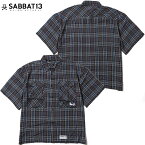 【予約受付】送料無料 サバトサーティーン SABBAT13 13HANDS MARIA S/S SHIRTS(グレー GRAY)SABBAT13チェックシャツ サバトサーティーンチェックシャツ SABBAT13半袖シャツ サバトサーティーン半袖シャツ