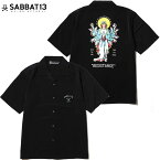 【予約受付】送料無料 サバトサーティーン SABBAT13 13HANDS MARIA S/S SHIRTS(ブラック 黒 BLACK)SABBAT13シャツ サバトサーティーンシャツ SABBAT13半袖シャツ サバトサーティーン半袖シャツ