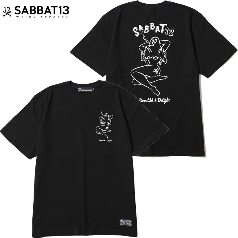 楽天WARP WEB SHOP 楽天市場店サバトサーティーン SABBAT13 SMORKY GIRL T-SH（ブラック 黒 BLACK）SABBAT13Tシャツ サバトサーティーンTシャツ SABBAT13半袖 サバトサーティーン半袖