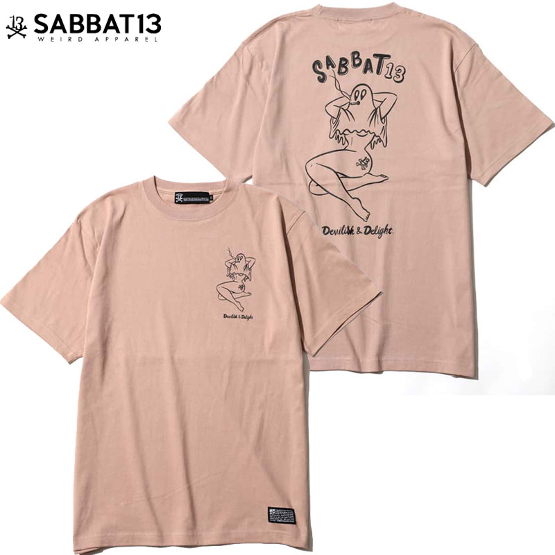 楽天WARP WEB SHOP 楽天市場店サバトサーティーン SABBAT13 SMORKY GIRL T-SH（ピンク SMOKY PINK）SABBAT13Tシャツ サバトサーティーンTシャツ SABBAT13半袖 サバトサーティーン半袖