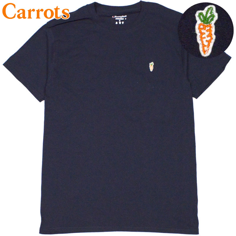 Lbc Carrots CHAMPION CARROT CHEST HIT T-SHIRT(lCr[ NAVY)LbcTVc CarrotsTVc Lbc Carrots `sI CHAMPION.