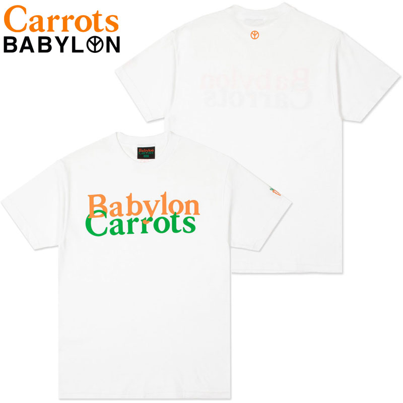 Lbc Carrots x Babylon STACKED LOGO TEE(zCg  WHITE)LbcTVc CarrotsTVc Lbc Carrots carrots CARROTS BabylonR{ Trash Talk