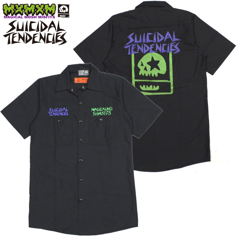 マジカルモッシュミスフィッツ MAGICAL MOSH MISFITS SUICIDAL TENDENCIES x MxMxM “MAGICAL TENDENCIES” WORK SHIRT(DOKU)マジカルモッシュミスフィッツシャツ MAGICAL MOSH MISFITSシャツ マモミシャツ SUICIDAL TENDENCIESコラボ