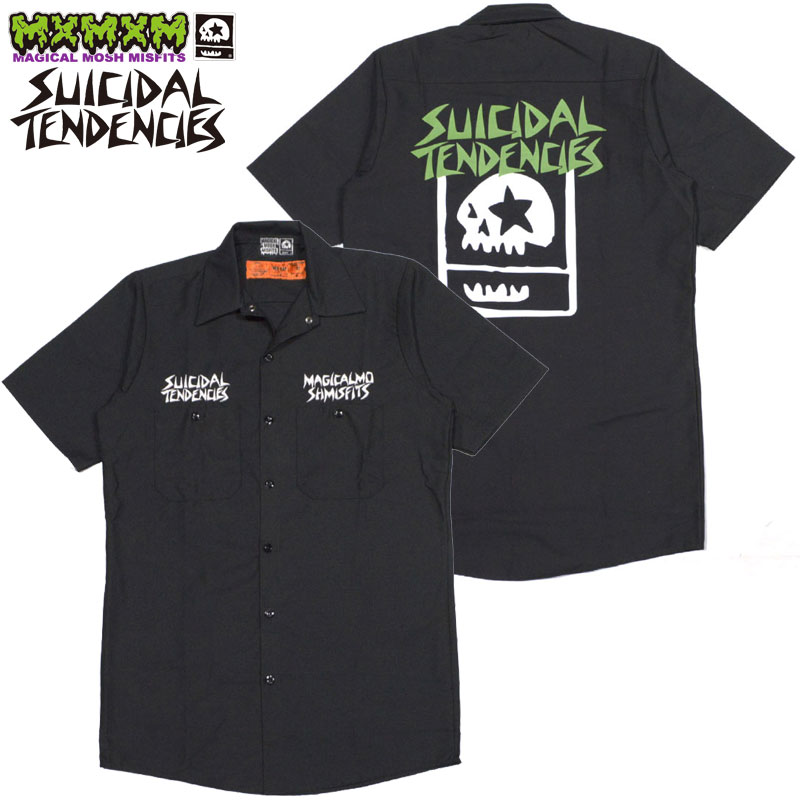 マジカルモッシュミスフィッツ MAGICAL MOSH MISFITS SUICIDAL TENDENCIES x MxMxM “MAGICAL TENDENCIES” WORK SHIRT(ブラック 黒 BLACK)マジカルモッシュミスフィッツシャツ MAGICAL MOSH MISFITSシャツ マモミシャツ SUICIDAL TENDENCIESコラボ