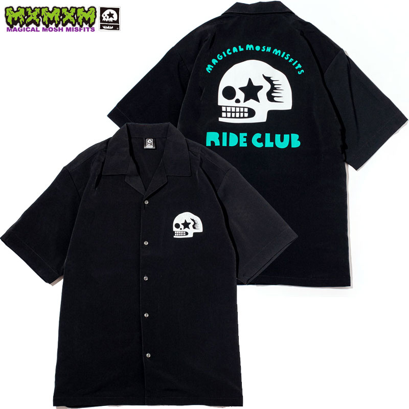 マジカルモッシュミスフィッツ MAGICAL MOSH MISFITS MxMxM RIDE CLUB SHIRT(ブラック 黒 BLACK)マジカルモッシュミスフィッツシャツ MAGICAL MOSH MISFITSシャツ マモミシャツ マジカルモッシュミスフィッツ半袖シャツ