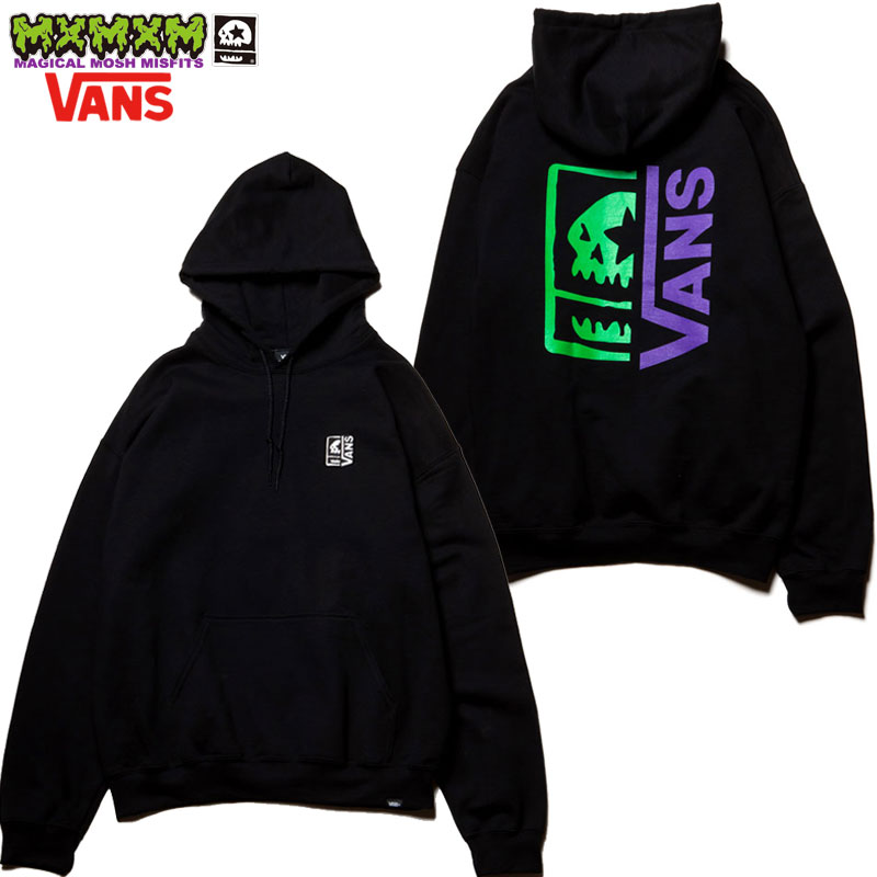 ヴァンズ パーカー メンズ 送料無料 マジカルモッシュミスフィッツ MAGICAL MOSH MISFITS VANS x MxMxM “MAGICAL VANS MISFITS” HOODIE(ブラック 黒 BLACK)マジカルパーカ マモミパーカ マジカルフーディー マモミフーディー MXMXMスウェット コラボ ヴァンズ バンズ スニーカー