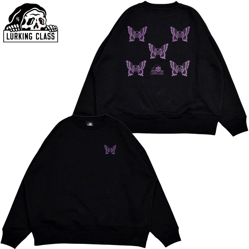  [LONX LURKING CLASS BUTTERFLY BIG SILHOUETTE CREW(ubN  BLACK)[LONXXEFbg LURKING CLASSXEFbg [LONXg[i[ LURKING CLASSg[i[ N[lbN rbOVGbg