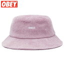 オベイ OBEY BOLD CORD BUCKET HAT(DUSTY ROSE)オベイハット OBEYハット オベイバケットハット OBEYバケットハット オベイ帽子 OBEY帽子